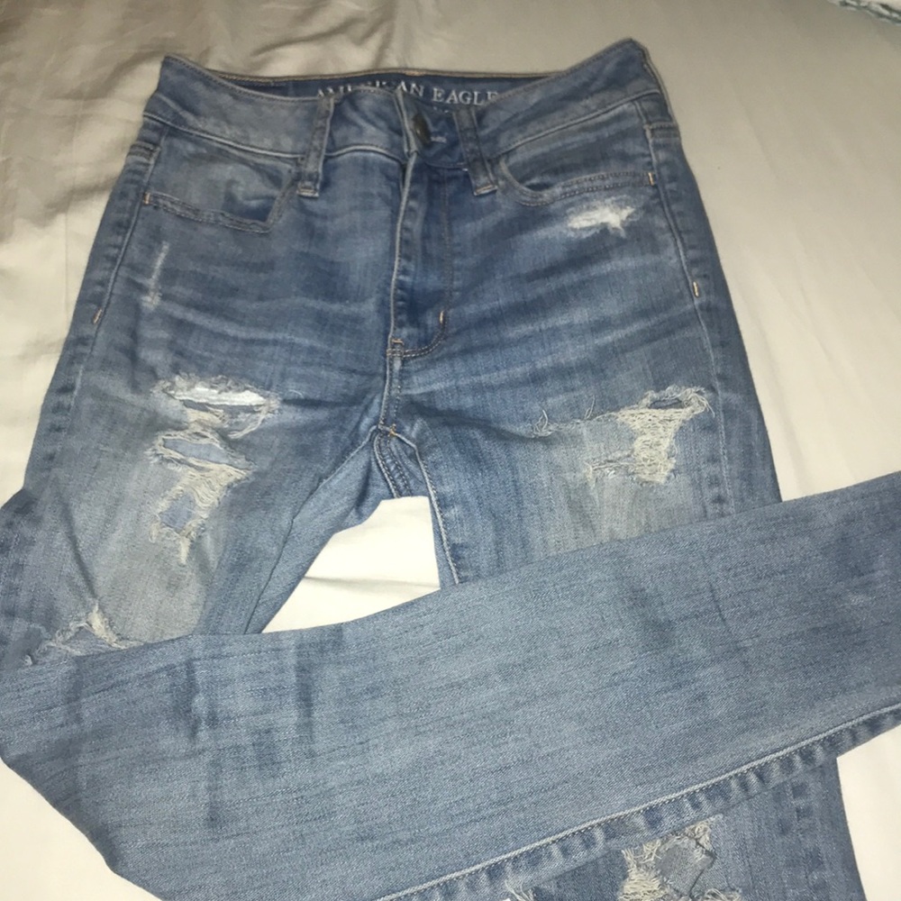 AEO light wash jeans